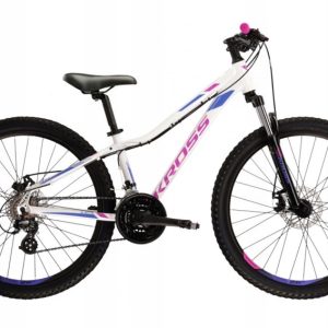 Rower MTB Kross Lea 3.0 rama 15 cali XS koło 26 tarczowe biały fioletowy
